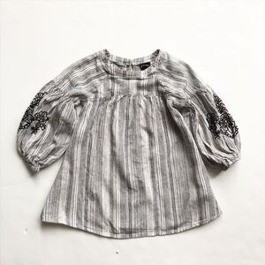 Artclass stripe embroidered sleeve dress EUC 2T